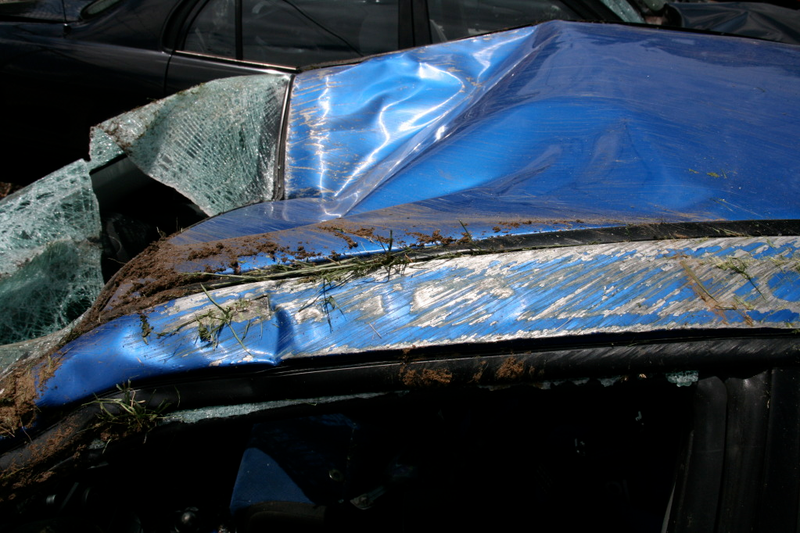 Illustration for article titled Subaru STI Hits Two Trees At Speed, Flips Twice, Everyone Survives!